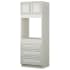 Sunny Wood Sanibel 33" Wide x 90" Tall Double Door Wall Oven Cabinet with Triple Drawers Off White with Charcoal Glaze