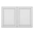 Sunny Wood Sanibel 36" Wide x 24" High Double Door Wall Cabinet Off White with Charcoal Glaze