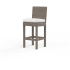 Sunset West Coronado 18" Wide Resin Wicker, Sunbrella Outdoor Bar Stool Driftwood / Canvas Flax