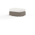 Sunset West Coronado 24" Wide Sunbrella Outdoor Ottoman Driftwood / Canvas Flax