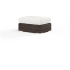 Sunset West Montecito 24" Wide Sunbrella Outdoor Ottoman Cognac / Canvas Flax