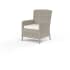 Sunset West Manhattan 27" Wide Resin Wicker, Sunbrella Outdoor Dining Arm Chair Gray / Linen