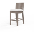 Sunset West Laguna 23" Wide Aluminum Framed Sunbrella Outdoor Bar Stool Driftwood / Canvas Flax