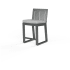 Sunset West Redondo 24" Wide Aluminum Framed Sunbrella Outdoor Bar Stool Slate / Cast Silver