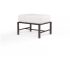 Sunset West La Jolla 18" Wide Sunbrella Outdoor Ottoman Espresso / Canvas Flax