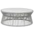 Sunset West Miami 40" Wide Marble Top Rope Outdoor Coffee Table Frost