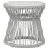 Sunset West Miami 20" Wide Marble Top Rope Outdoor End Table Frost