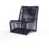 Sunset West Marino 30" Wide Aluminum, Olefin Rope Framed Outdoor Accent Chair Navy