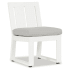 Sunset West Newport 24" Wide Aluminum Framed Sunbrella Outdoor Dining Chair Frost