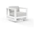 Sunset West Newport 35" Wide Aluminum Framed Sunbrella Outdoor Accent Swivel Chair Frost