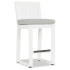 Sunset West Newport 24" Wide Aluminum Framed Sunbrella Outdoor Counter Stool Frost