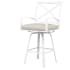 Sunset West Bristol 25" Wide Aluminum Framed Sunbrella Outdoor Bar Stool White
