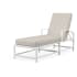 Sunset West Bristol 72" Wide Aluminum Framed Sunbrella Outdoor Chaise Arm Chair White