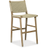 Sunset West Sedona 24" Wide Teak Framed Outdoor Bar Stool Teak