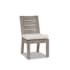 Sunset West Laguna 25" Wide Aluminum Framed Sunbrella Outdoor Dining Chair Driftwood / Canvas Flax