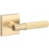 Sure-Loc Aspra Square Passage Door Lever Set with Square Rose Satin Brass