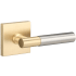 Sure-Loc Aspra Square Passage Door Lever Set with Square Rose Satin Brass / Satin Nickel