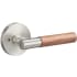 Sure-Loc Aspra Round Privacy Door Lever Set with Round Rose Satin Nickel / Walnut
