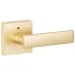 Sure-Loc Cortina Privacy Door Lever Set with Square Rose Satin Brass