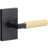 Sure-Loc Levanto Passage Door Lever Set with Rectangle Rose Flat Black / Satin Brass
