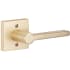 Sure-Loc Verona Non-Turning One-Sided Dummy Door Lever with Square Rose Satin Brass