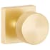 Sure-Loc Zurich Passage Door Knob Set with Square Rose Satin Brass