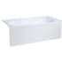 Swiss Madison Ivy 60" x 30" Three Wall Alcove Acrylic Soaking Tub with Right Drain White