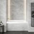 Swiss Madison Voltaire 54" Three Wall Alcove Acrylic Soaking Tub with Left Drain and Overflow Glossy White