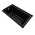 Swiss Madison Voltaire 54" Three Wall Alcove Acrylic Soaking Tub with Left Drain and Overflow Glossy Black