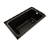 Swiss Madison Voltaire 54" Three Wall Alcove Acrylic Soaking Tub with Right Drain and Overflow Glossy Black