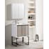 Swiss Madison Marseille 25" Free Standing / Wall Mounted / Floating Single Basin Vanity Set with MDF Cabinet and Ceramic Vanity Top Wax Oak And White