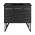 Swiss Madison Annecy 37" Free Standing Single Basin Vanity Set with Cabinet and Ceramic Vanity Top Black Walnut / Matte Black