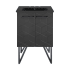 Swiss Madison Annecy 24" Free Standing Single Basin Vanity Set with Cabinet and Ceramic Vanity Top Phantom Black / Matte Black