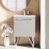 Swiss Madison Annecy 24" Free Standing Single Basin Vanity Set with Cabinet, and Ceramic Vanity Top Mayhem Greige