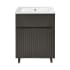 Swiss Madison Bernay 24" Free Standing Single Basin Vanity Set with Cabinet and Ceramic Vanity Top Cedar Grey