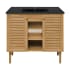 Swiss Madison Bron 37" Free Standing Single Basin Vanity Set with Cabinet and Ceramic Vanity Top Golden Oak / Matte Black