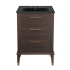 Swiss Madison Hugo 24" Free Standing Single Basin Vanity Set with Cabinet and Ceramic Vanity Top Brown Oak / Matte Black