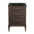 Swiss Madison Hugo 24" Free Standing Single Basin Vanity Set with Cabinet and Ceramic Vanity Top Brown Oak / Matte Black