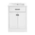 Swiss Madison Burdon 24" Free Standing Single Basin Vanity Set with Cabinet and Ceramic Vanity Top White / White