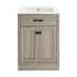 Swiss Madison Burdon 24" Free Standing Single Basin Vanity Set with Cabinet and Ceramic Vanity Top Oak