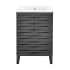 Swiss Madison Cascade 24" Free Standing Single Basin Vanity Set with Cabinet and Ceramic Vanity Top Black