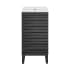 Swiss Madison Cascade 18" Free Standing Single Basin Vanity Set with Cabinet and Ceramic Vanity Top Black