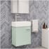 Swiss Madison Colmer 18" Wall Mounted Single Basin Vanity Set with Cabinet and Ceramic Vanity Top Mint