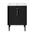 Swiss Madison Bron 24" Free Standing Single Basin Vanity Set with Cabinet and Ceramic Vanity Top Black Oak