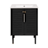 Swiss Madison Bron 24" Free Standing Single Basin Vanity Set with Cabinet and Ceramic Vanity Top Black Oak