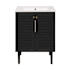 Swiss Madison Bron 24" Free Standing Single Basin Vanity Set with Cabinet and Ceramic Vanity Top Black Oak