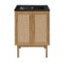 Swiss Madison Classe 32" Free Standing Single Basin Vanity Set with Cabinet and Ceramic Vanity Top Golden Oak / Matte Black