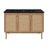 Swiss Madison Classe 48" Free Standing Single Basin Vanity Set with Cabinet and Ceramic Vanity Top Golden Oak / Matte Black