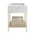 Swiss Madison Beau 20" Free Standing Single Basin Vanity Set with Cabinet Oak and Calacatta