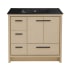 Swiss Madison Virage 37" Free Standing Single Basin Vanity Set with Cabinet and Ceramic Vanity Top Natural Oak / Matte Black